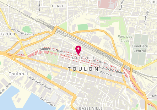 Plan de La Source du Bien être, 28 Rue Gimelli, 83200 Toulon