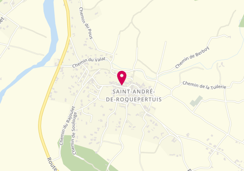 Plan de Céline Massages et osteothaï, 1 Pl. De la Promenade, 30630 Saint-André-de-Roquepertuis