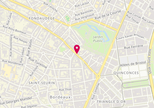 Plan de Institut Fondaudège, 75 Rue Fondaudège, 33000 Bordeaux