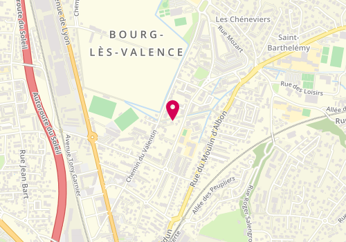 Plan de Alicia Esthetique, 13 Av. Jean Moulin, 26500 Bourg-lès-Valence