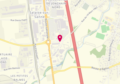 Plan de Centre de Beaute Yves Rocher, 165 Route Nationale 7, 38150 Salaise-sur-Sanne