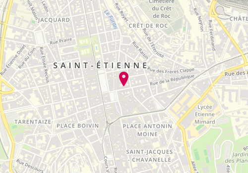 Plan de L'Atelier du Sourcil, 5 Rue de la République, 42000 Saint-Étienne
