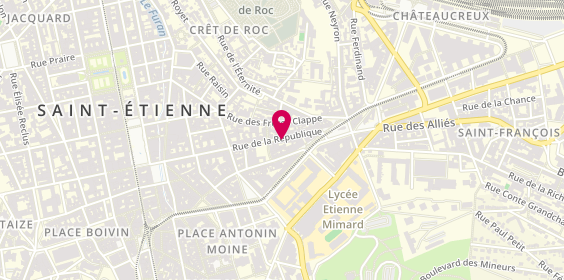 Plan de Beauty Center, 36 Rue de la République, 42000 Saint-Étienne