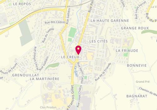Plan de La Féerie des Sens, 153 Rue Petin Gaudet, 42400 Saint-Chamond