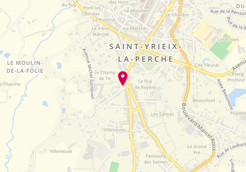 Plan de Aux Mille Songes, 30 Place de la Nation, 87500 Saint-Yrieix-la-Perche