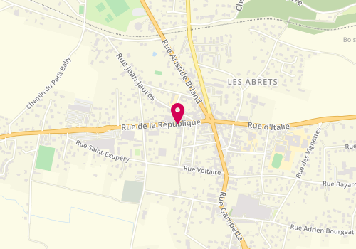 Plan de Abyss'Institut, 35 Rue de la République, 38490 Les Abrets-en-Dauphiné