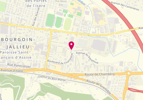 Plan de Nat'Esthétique, 31 Boulevard de Champaret, 38300 Bourgoin-Jallieu