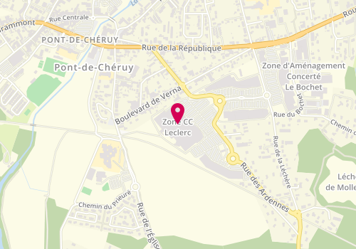 Plan de Centre de beauté Yves Rocher, 37 Place du Dauphiné, 38230 Tignieu-Jameyzieu