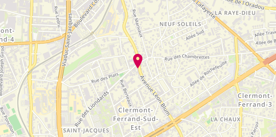 Plan de A l'Essenci Elle, 90 avenue Léon Blum, 63000 Clermont-Ferrand