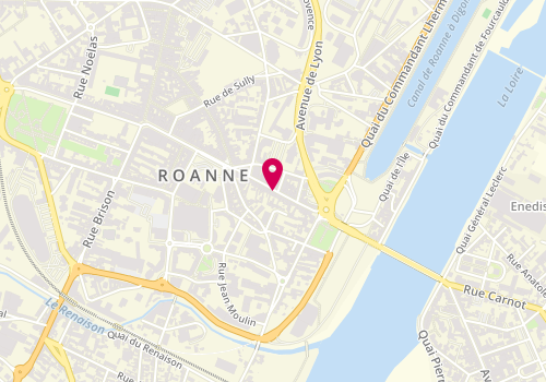 Plan de Institut Boréalis Roanne, 25 Rue Jean Jaurès, 42300 Roanne