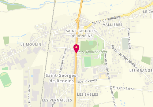 Plan de Saint Georges Esthetique, 433 avenue Charles de Gaulle, 69830 Saint-Georges-de-Reneins