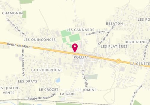 Plan de Aromatic ' esthétique Régine, 78 Route de Mâcon, 01310 Polliat