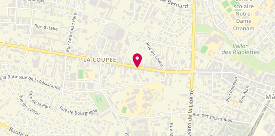 Plan de Agora Beauté, 23 grande Rue de la Coupée, 71850 Charnay-lès-Mâcon
