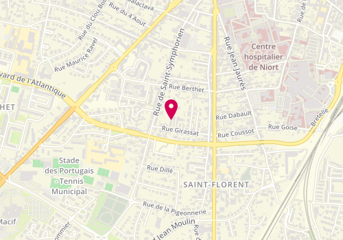 Plan de BÉLOTTI Marie, 28 Rue de Girassat, 79000 Niort