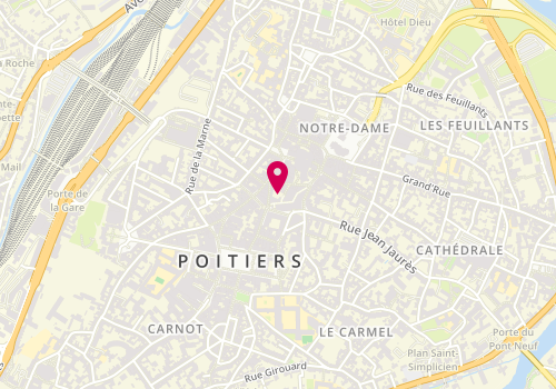 Plan de Nocibé, Centre Commercial Les Cordeliers
4 Rue Henri Oudin, 86000 Poitiers