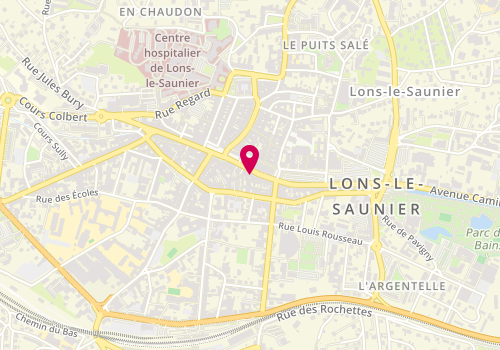Plan de Centre de Beaute Yves Rocher, 43 Rue Jean Jaurès, 39000 Lons-le-Saunier
