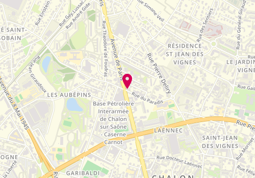 Plan de Gossip Beauty Center, 102 Avenue de Paris, 71100 Chalon-sur-Saône