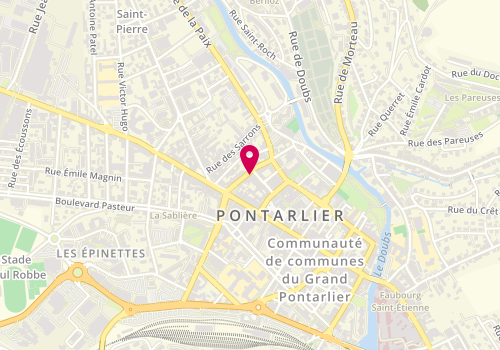 Plan de Institution Beaute, 9 Rue du Bastion, 25300 Pontarlier