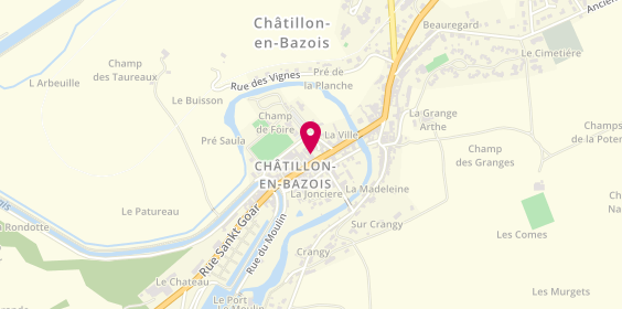 Plan de Centre Esthétique, 5 place de l'Église, 58110 Châtillon-en-Bazois