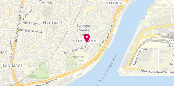 Plan de La Petite Nantaise Institut, 9 Bis avenue Sainte-Anne, 44100 Nantes