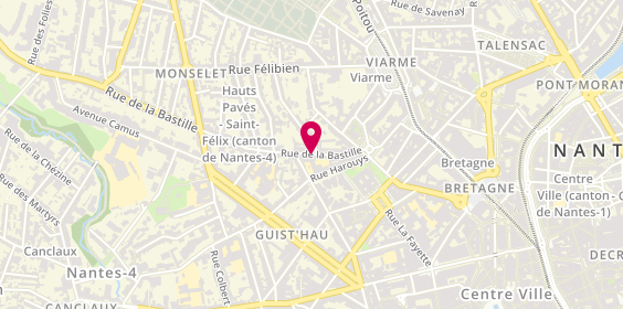 Plan de Cabinet de Shiatsu Laurent BERTHELOT, 11 Rue de la Bastille, 44000 Nantes