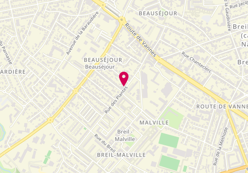 Plan de La Pose Beauté, 36 avenue des Plantes, 44800 Saint-Herblain