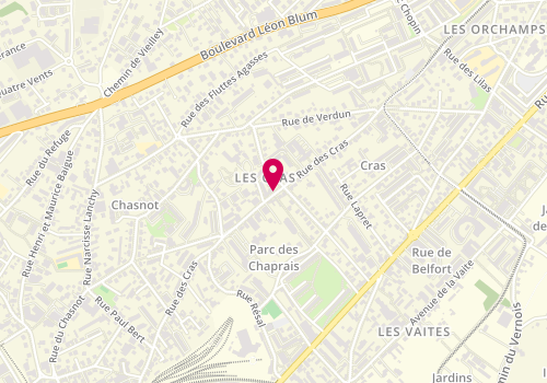 Plan de Institut Beaute 57, 57 Rue des Cras, 25000 Besançon