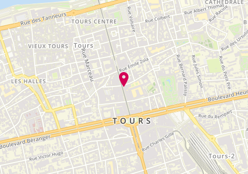 Plan de Centre de Beaute Yves Rocher, 76 Rue Nationale, 37000 Tours
