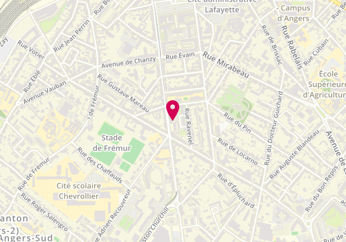 Plan de Au Coeur des Soins, 71 Rue de Létanduère, 49000 Angers