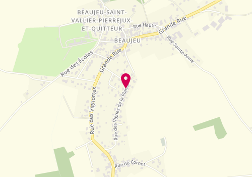 Plan de GUILLAUME Karine, 11 Rue Vignes de la Plante, 70100 Beaujeu-Saint-Vallier-Pierrejux-et-Quitteur