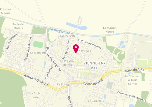 Plan de Idéal Beauté - Prochasson JOUDIOU Sophie - Institut de beauté dans le Loiret, 22 impasse Saint-Martin, 45510 Vienne-en-Val