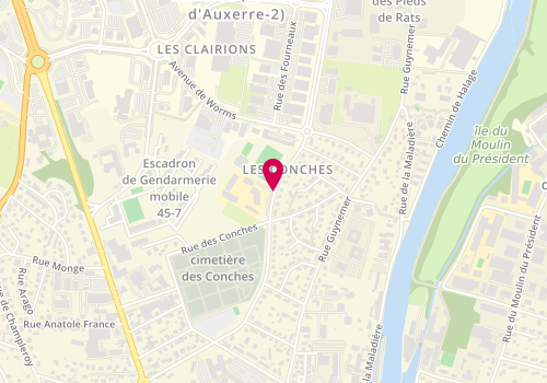 Plan de Centre de Beaute Yves Rocher, Avenue Haussmann, 89000 Auxerre