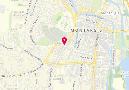 Plan de LES LYS massage Montargis, 12 Rue du Faubourg d'Orléans, 45200 Montargis