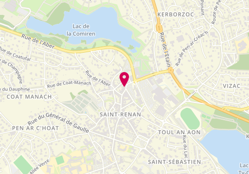 Plan de Le Temps d'Une Pause, 4 place Saint-Antoine, 29290 Saint-Renan