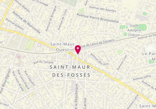 Plan de Passion Beauté, 7 place de la Louvière, 94100 Saint-Maur-des-Fossés