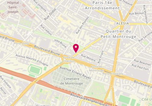 Plan de Les Sirènes d'Asie, 68 avenue Jean Moulin, 75014 Paris