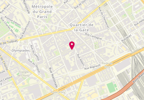 Plan de AJIB Fatima, 20 Rue Jean Fautrier, 75013 Paris
