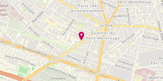 Plan de Diamant Bleu Massage - Alésia 75014, 38 avenue Jean Moulin, 75014 Paris