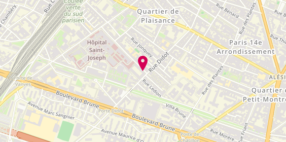 Plan de BijouxNoir, 1 Rue Pierre Larousse, 75014 Paris