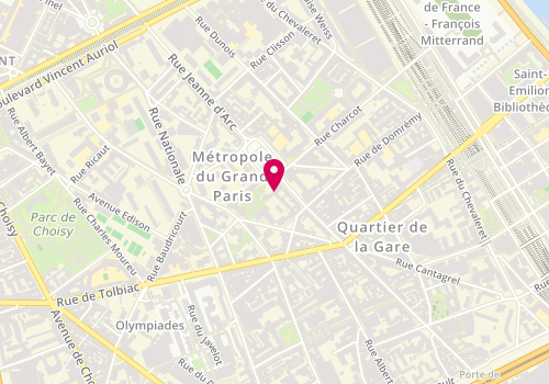 Plan de L'Institut, 19 place Jeanne d'Arc, 75013 Paris