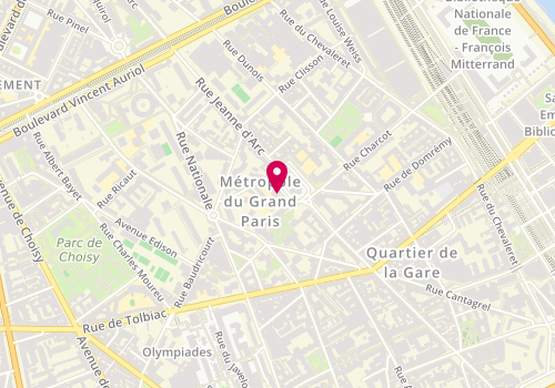 Plan de DUROCHER - HAUDELAINE Aude, 31 Place Jeanne d'Arc, 75013 Paris