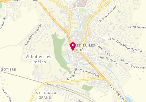 Plan de Parfumerie l'Origan, 2 Rue Taillemache, 50800 Villedieu-les-Poêles-Rouffigny