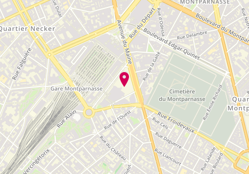 Plan de Nocibé, Centre Commercial Gaîté-Montparnasse 68
80 avenue du Maine Cellule 105, 75014 Paris