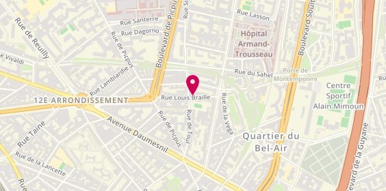 Plan de Go2 Santé Matériel Médical, 23 Rue Louis Braille, 75012 Paris
