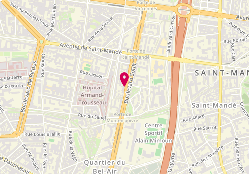 Plan de Abina Beauté Indienne, 91 Boulevard Soult, 75012 Paris