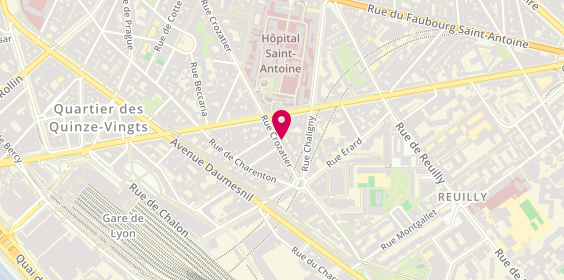 Plan de Amandine Massage, 16, rue Crozatier, 75012 Paris