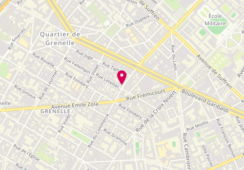 Plan de Centre de Beauté Yves Rocher, Metro la Motte Picquet Grenelle
20 Rue du Commerce, 75015 Paris