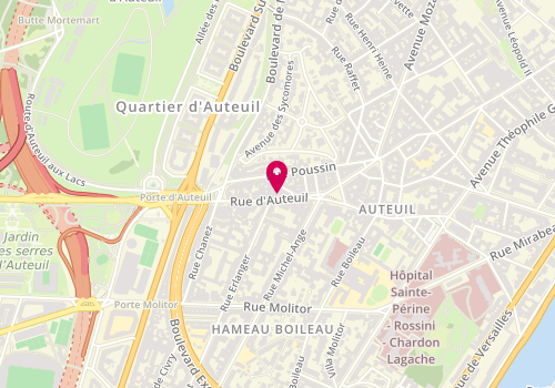 Plan de AUTEUIL Sante & Beauté, 54 Rue d'Auteuil, 75016 Paris