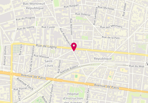 Plan de Aux Bons Soins, 34 Rue Victor Basch, 94300 Vincennes