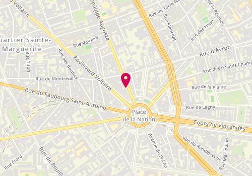Plan de Lohenna Reflexologie, 7 avenue Philippe Auguste, 75011 Paris